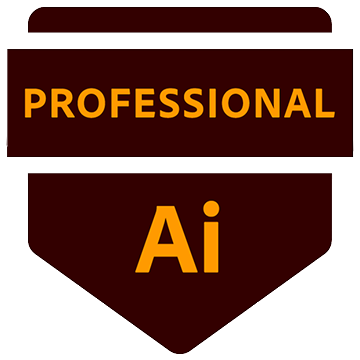 Professional certificate badge Adobe Illustrator